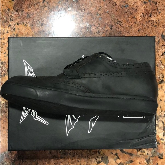 The Damned Piano-Man Black Men’s Leather Sneakers - Picture 4 of 8